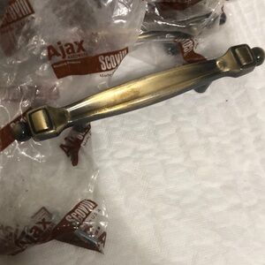 Antique Brass Cabinet Pull Handle bundle of 8 NIP